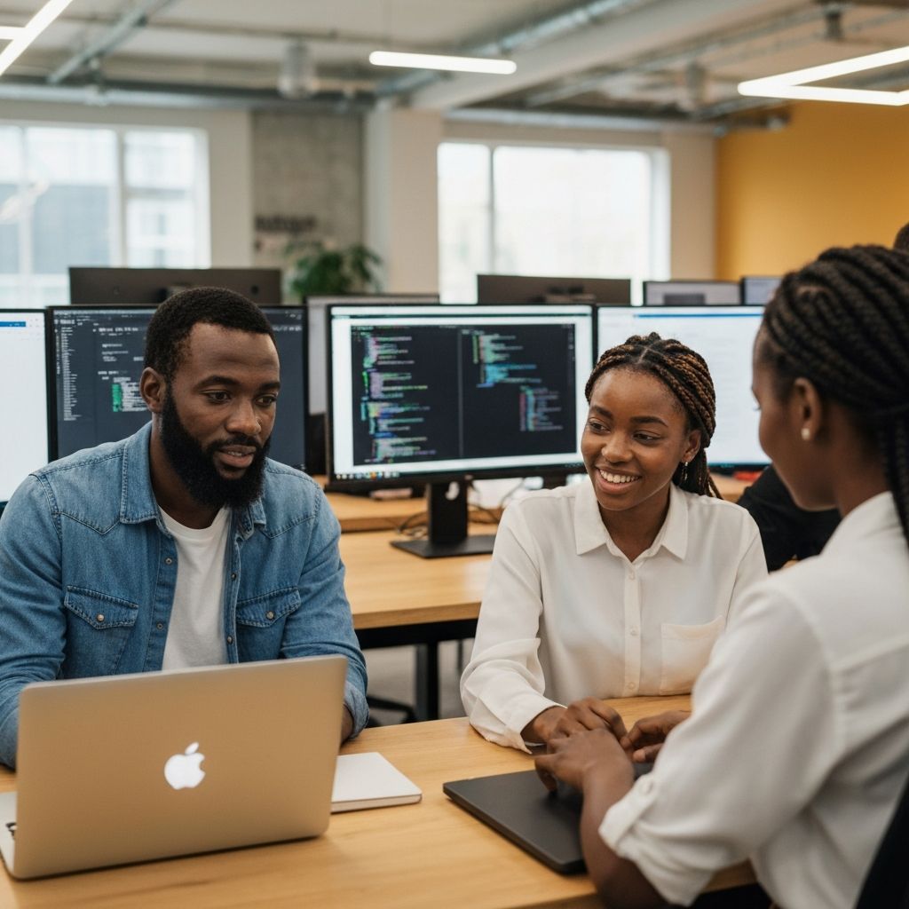 African developers working together